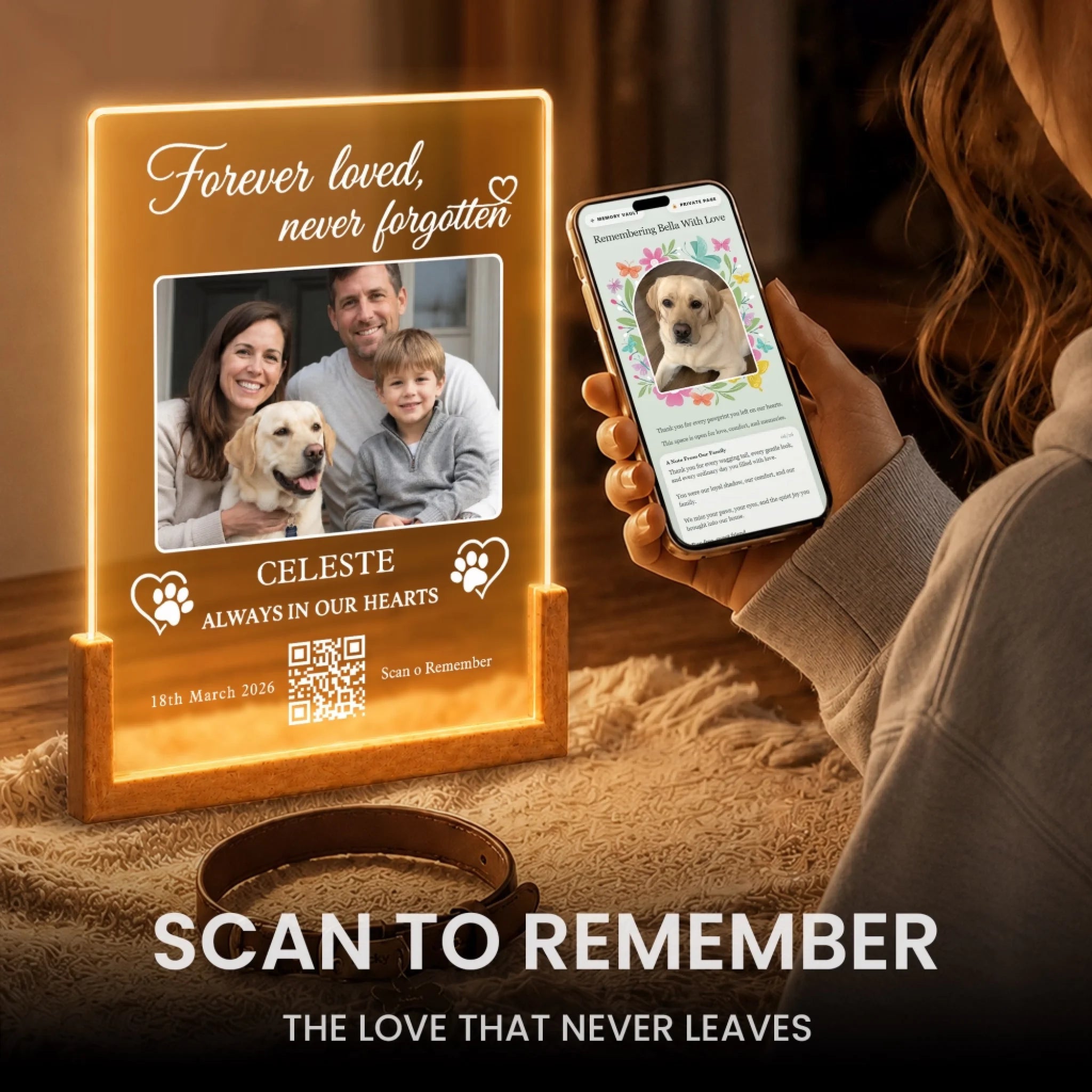 Forever Loved, Never Forgotten - Personalized Pet Memorial Night Light1