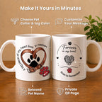 A Piece Of My Heart Lives In Heaven - Personalized Pet Memorial Mug2