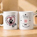 Pet Memorial Mug - You Left Paw Prints In My Heart Personalized QR Mug - Custom Name & Date